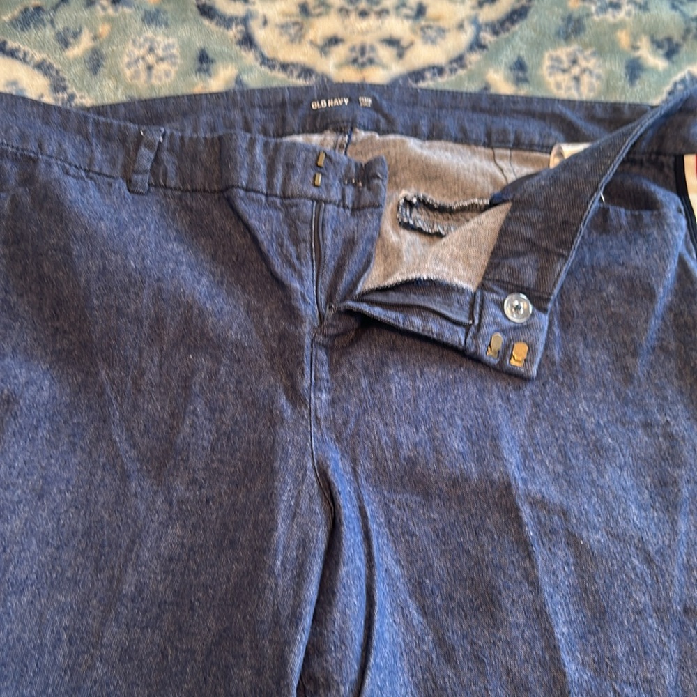 Old Navy Pixie Pants. Chambray With Red/White/Blu… - image 2